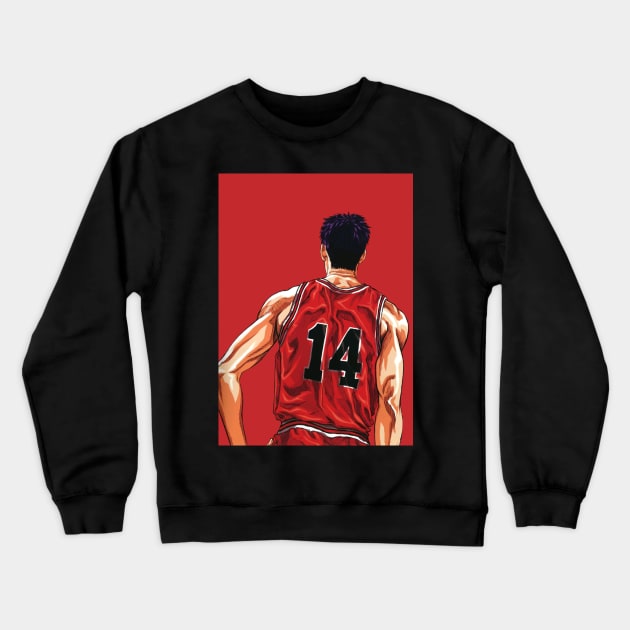 Slam Dunk Mitsui Hisashi vector Crewneck Sweatshirt by syanart